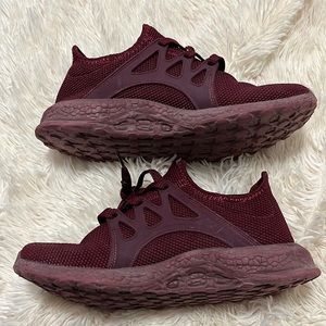 Burgundy hiking sneakers